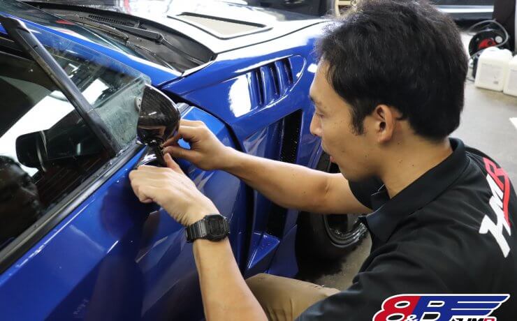 HMR BRZ プロコンポジットカーボンミラー取り付け